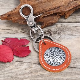 Leather keychain