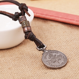 Vintage jewelry cowhide necklace