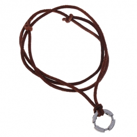 Retro beach leather necklace simple and versatile