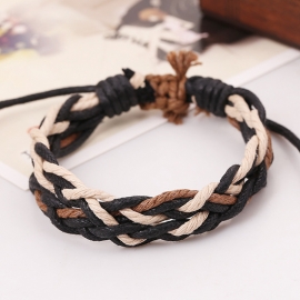 Industrial wax rope woven retro bracelet bracelet wholesale student bracelet