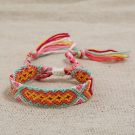 Bohemian retro ethnic wind woven bracelet nepal rainbow lucky transport friendship bracelet