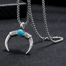 Simple trendy personality pendant accessories retro sweater pendant necklace male
