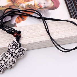 New owl necklace resin new necklace