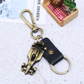 Gold racing keychain