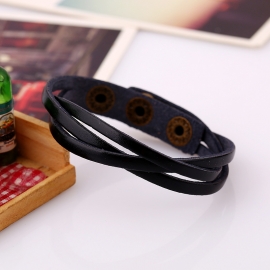 Woven cowhide bracelet wholesale multicolor optional fashion leather bracelet