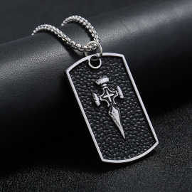 Simple personality pendant alloy titanium steel chain mens necklace
