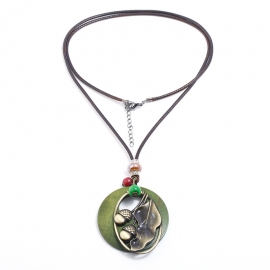 Wax wire alloy necklace antique girl jewelry necklace wholesale fashion long sweater chain