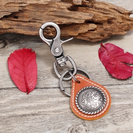 Leather keychain