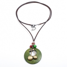 Simple wax wire alloy necklace accessories personality ladies long sweater chain