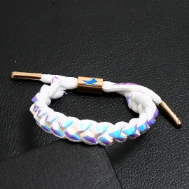 Little lion bracelet douyin same student couple knitting jewelry laser symphony lace bracelet
