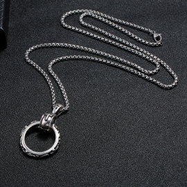Simple alloy mens necklace wild student trendy personality pendant
