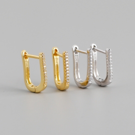 Wild strip diamond zircon s925 sterling silver earrings earrings