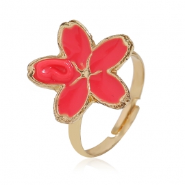 European and american simple flower alloy ring fashionable opening adjustable bracelet index finger ring