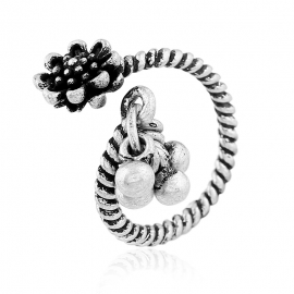 Personalized open temperament ring simple style fashion plant adjustable ring