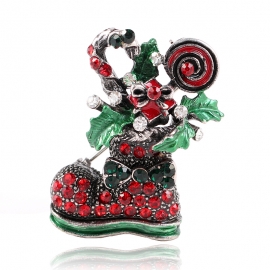 Creative christmas shoe brooch