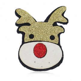 European and american retro fabric exquisite christmas deer head brooch creative gifts exquisite pin ornaments