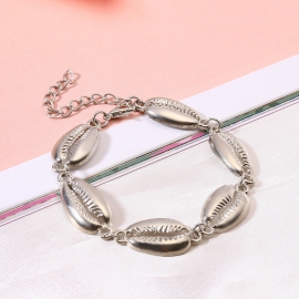 European and american cross-border jewelry, creative personality, bohemian style jewelry, simple ethnic style alloy shell bracelet