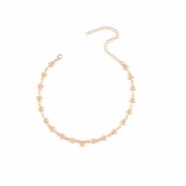 European and american cross-border jewelry, wild street style trendy items, seiko copper star handmade necklace