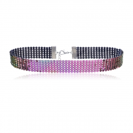 European and american cross-border jewelry, punk personality metal sequin necklace for women, simple geometric street photography retro temperament necklace