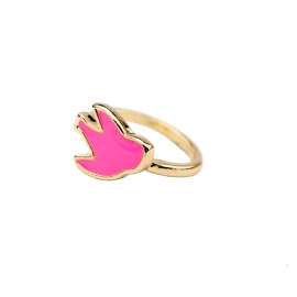 Fresh and sweet little swallow ladies ring simple and versatile geometric triangle ring