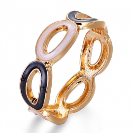 European and american new style bracelet ladies fashion retro dripping oil bracelet two-color hollowed out 8 word bracelet boutique jewelry wholesale