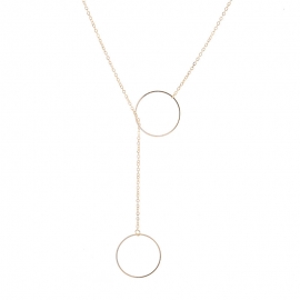 Fashion and simple style ladies hollow ring pendant necklace
