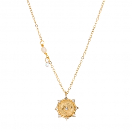 European and american hot-selling exquisite style sky star diamond natural freshwater pearl pendant zircon necklace jewelry necklace female