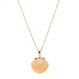Summer new simple style ocean shell necklace fashion wild scallop metal pendant necklace wholesale