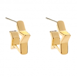 European and american cross-border new simple and small earrings metal personality wild five-pointed star earrings factory direct wholesale