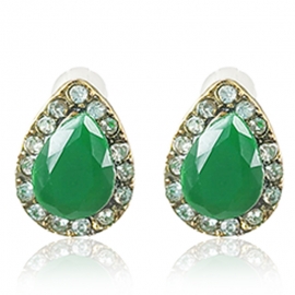 Earrings super flash drop diamonds retro personality lady earrings european and american anti-allergic earrings