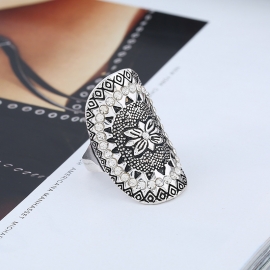 Personality exaggerated ring european and american fashion diamond alloy ring