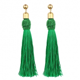European and american new fashion bohemian long tassel earrings women