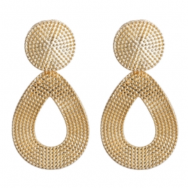 Factory direct sales of european and american jewelry new amazon aliexpress fashion exaggerated metal drop earrings