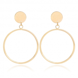 European and american fashion street style exaggerated geometric round earrings yiwu cross-border e-commerce supply