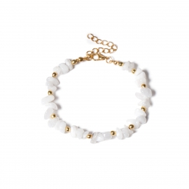 European and american cross-border jewelry, simple temperament, wild round bead jewelry, irregular geometric handmade rough stone bracelet