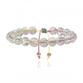 European and american cross-border jewelry simple beaded colorful wax thread jewelry female acrylic round beads handmade geometric bracelet