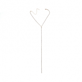 European and american fashion cross-border jewelry, simple and versatile street shooting necklace, diamond-studded chain, necklace, necklace, female necklace