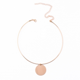 European and american accessories korean fashion retro simple copper collar sequin collar necklace