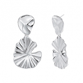 Cross-border exclusive jewelry for european and american big-name simple alloy embossed 925 silver needle stud earrings