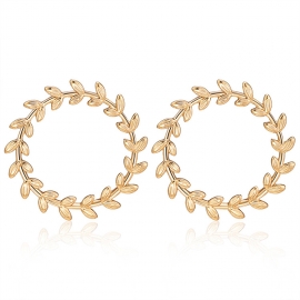 New korean style earrings minimalist wreath earrings ladies light luxury trend fashion earrings wholesale 925 silver needle earrings