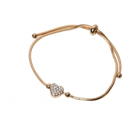 The new love diamond-studded exquisite snake chain adjustable bracelet