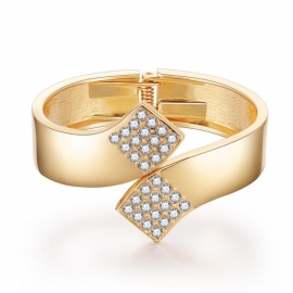 New trendy ladies jewelry high-end bracelets minimalist all-match glossy bracelets diamond superimposed gold-plated bracelet wholesale