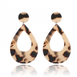 New creative fashion street fashion earrings european and american style exaggerated geometric drop-shaped acetate earrings women