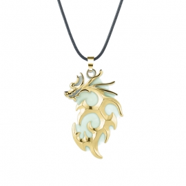 Hot-selling fashion luminous necklace in europe and america, retro flying dragon luminous pendant, halloween accessories, factory outlet