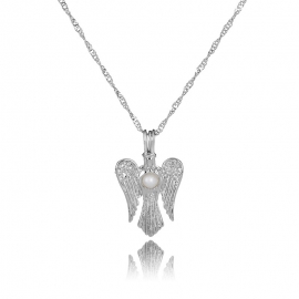 Cross-border source korean angel wing pearl necklace female fashion pendant clavicle chain diy pendant necklace