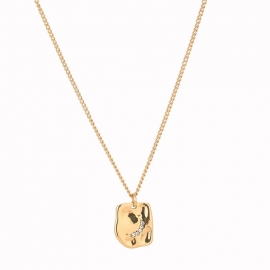 Cross-border hot-selling retro accessories in europe and america, diamond-studded geometric matching accessories, creative personality simple metal necklace