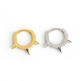 Golden diamond zircon pointed s925 sterling silver earrings earrings for women