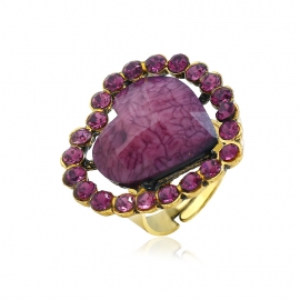 European and american accessories alloy photo box round glass explosive ring ring adjustable resin ring female hand ornament