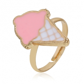 European and american simple ice cream alloy ring fashionable opening adjustable bracelet index finger ring