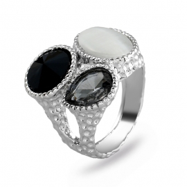 New personality cat eye gemstone ring creative crystal ring